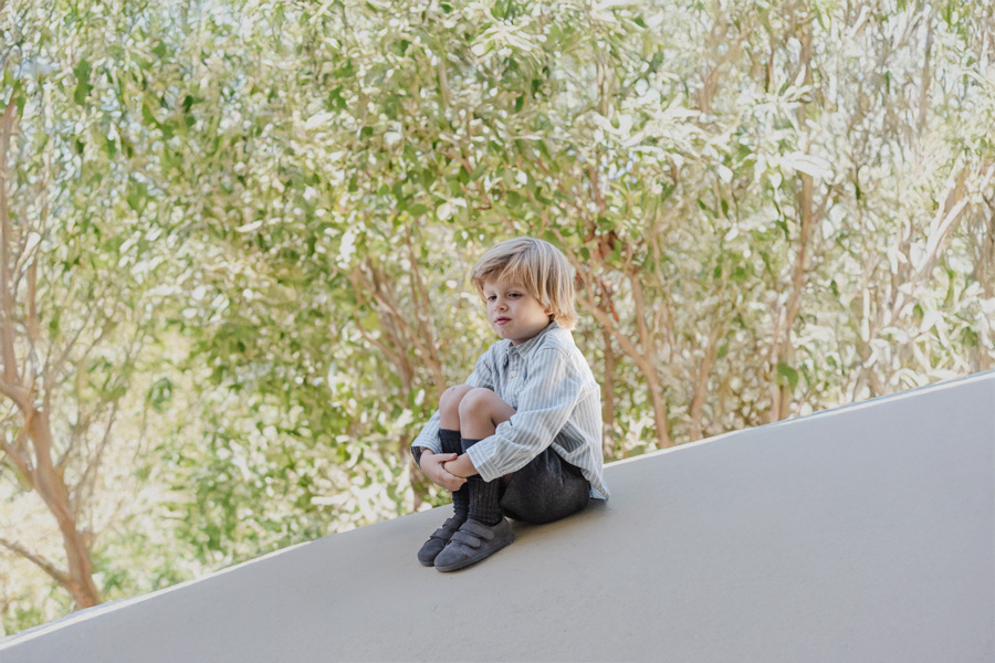 Barefoot suede trainers double hook-and-loop strap