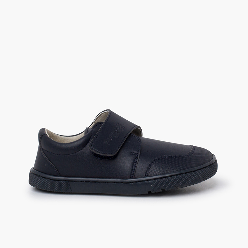 Boys’ Barefoot School shoes Reinforced Toe Navy Blue