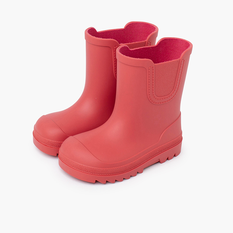 Barefoot wide Chelsea-style wellies Coral