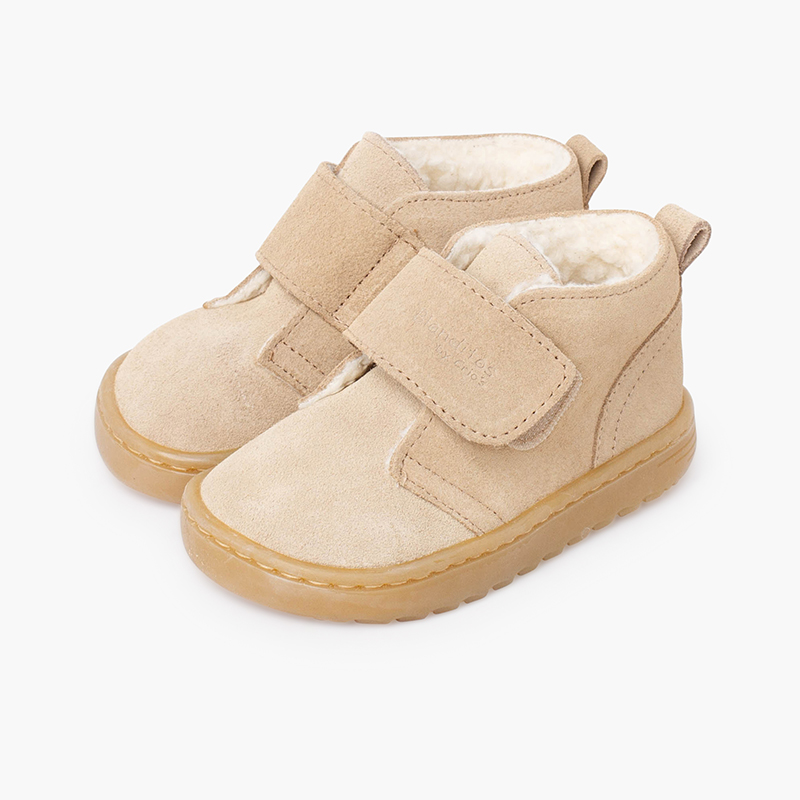 Blanditos suede boots shearling-like lining Sand