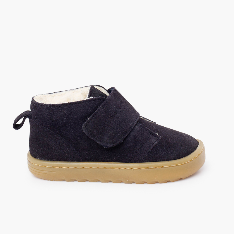 Blanditos suede boots shearling-like lining Navy Blue