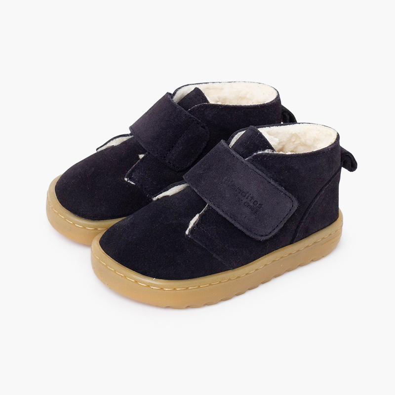 Blanditos suede boots shearling-like lining Navy Blue
