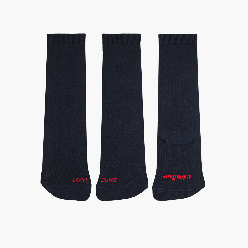 Barefoot high socks school Navy Blue