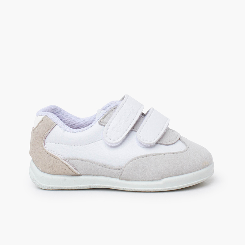 Minimalist sport trainers coloured heel counter Sand