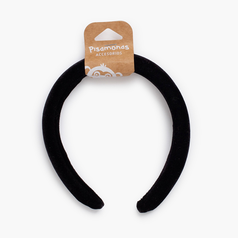 Padded Velvet Headband Black