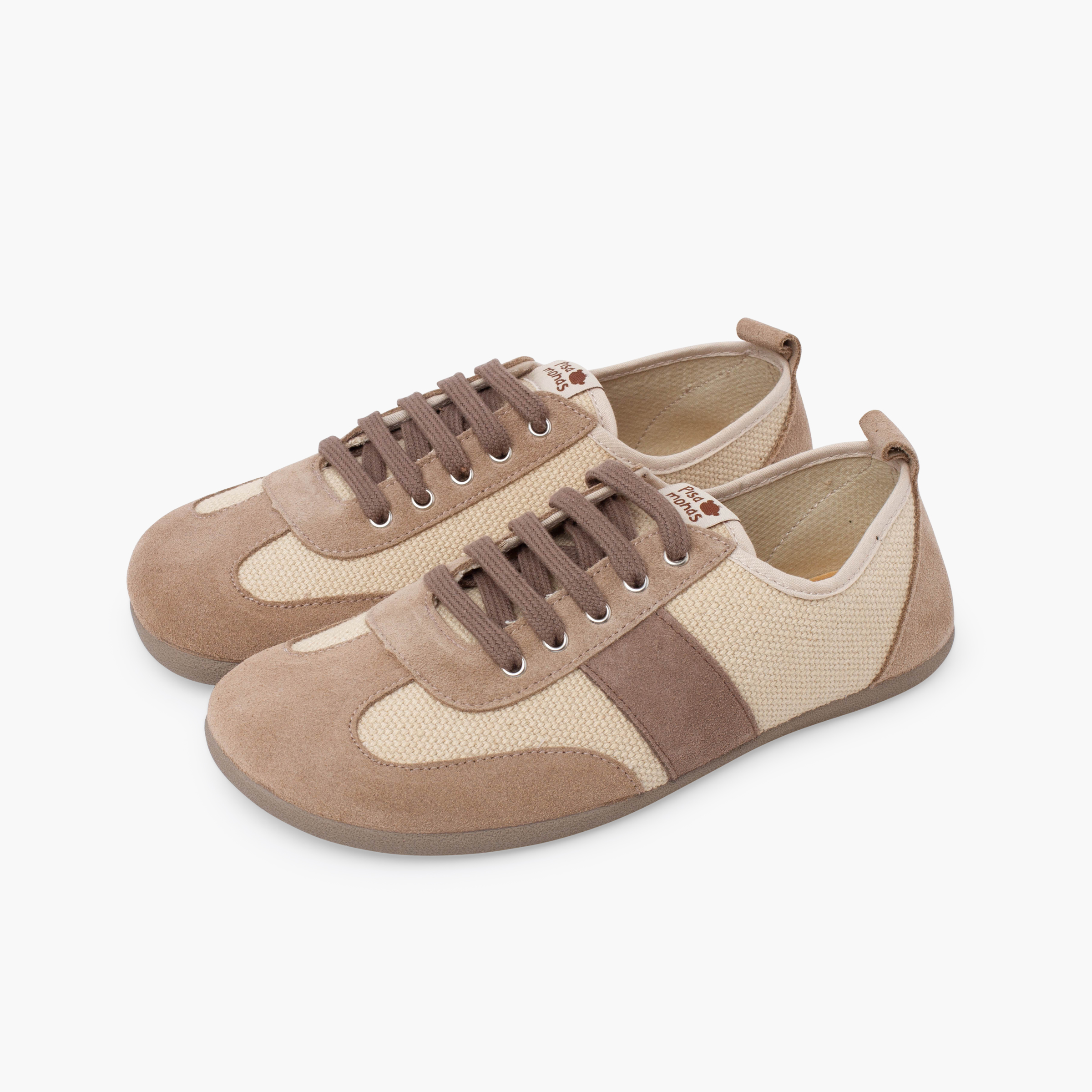 Barefoot canvas and suede trainers larger sizes Land