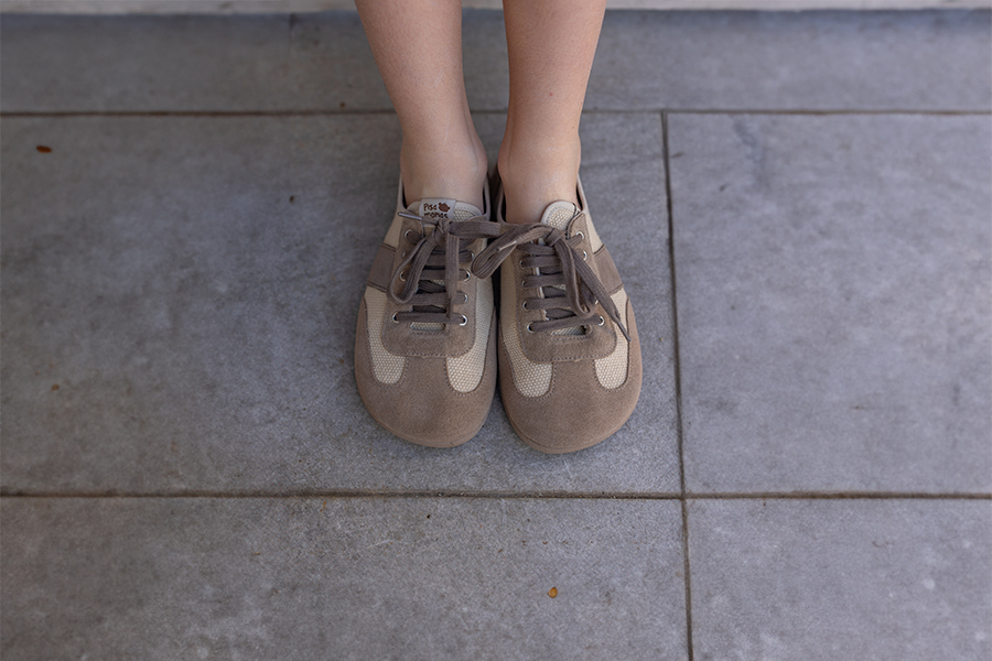 Barefoot canvas and suede trainers larger sizes