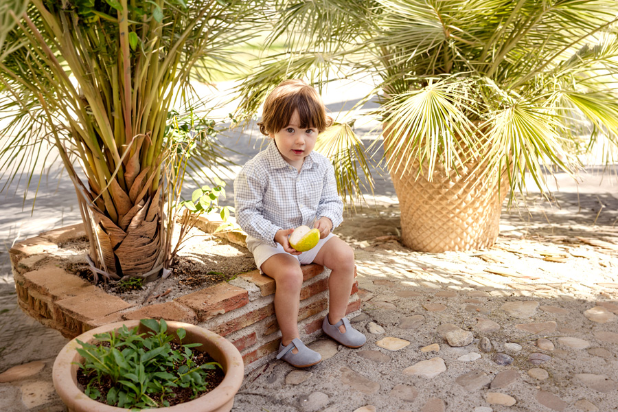Barefoot suede T-bar shoes boys first steps