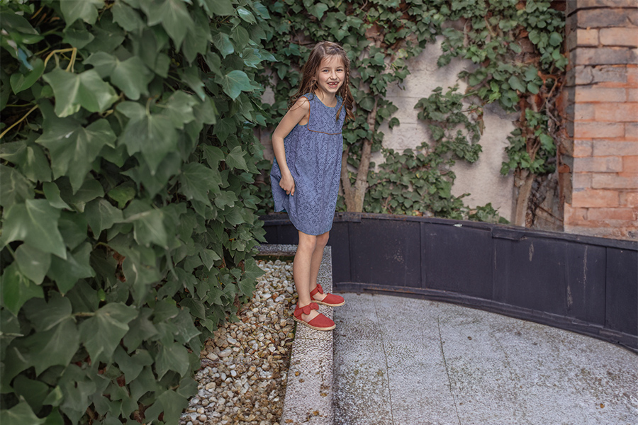 Girls’ espadrilles bow suede-effect