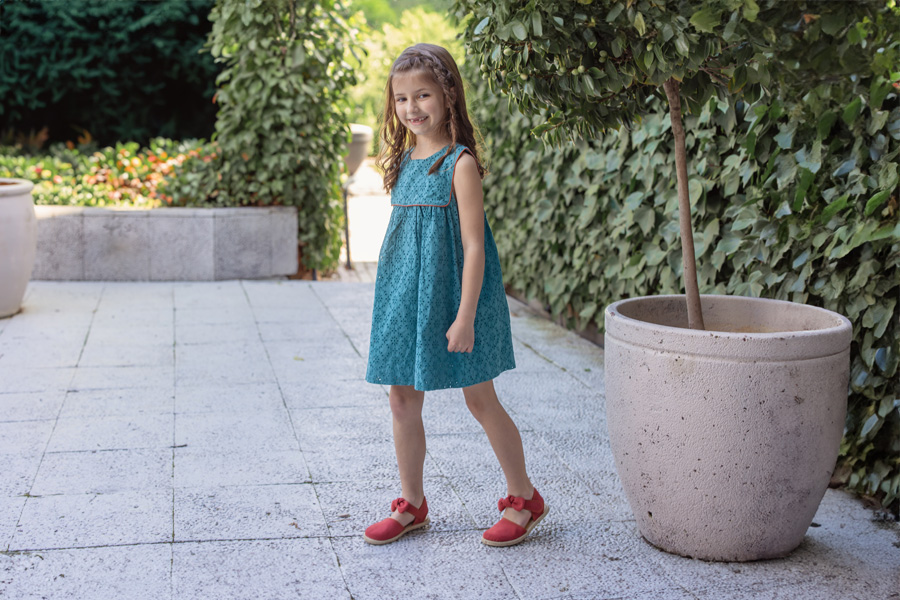 Girls’ espadrilles bow suede-effect
