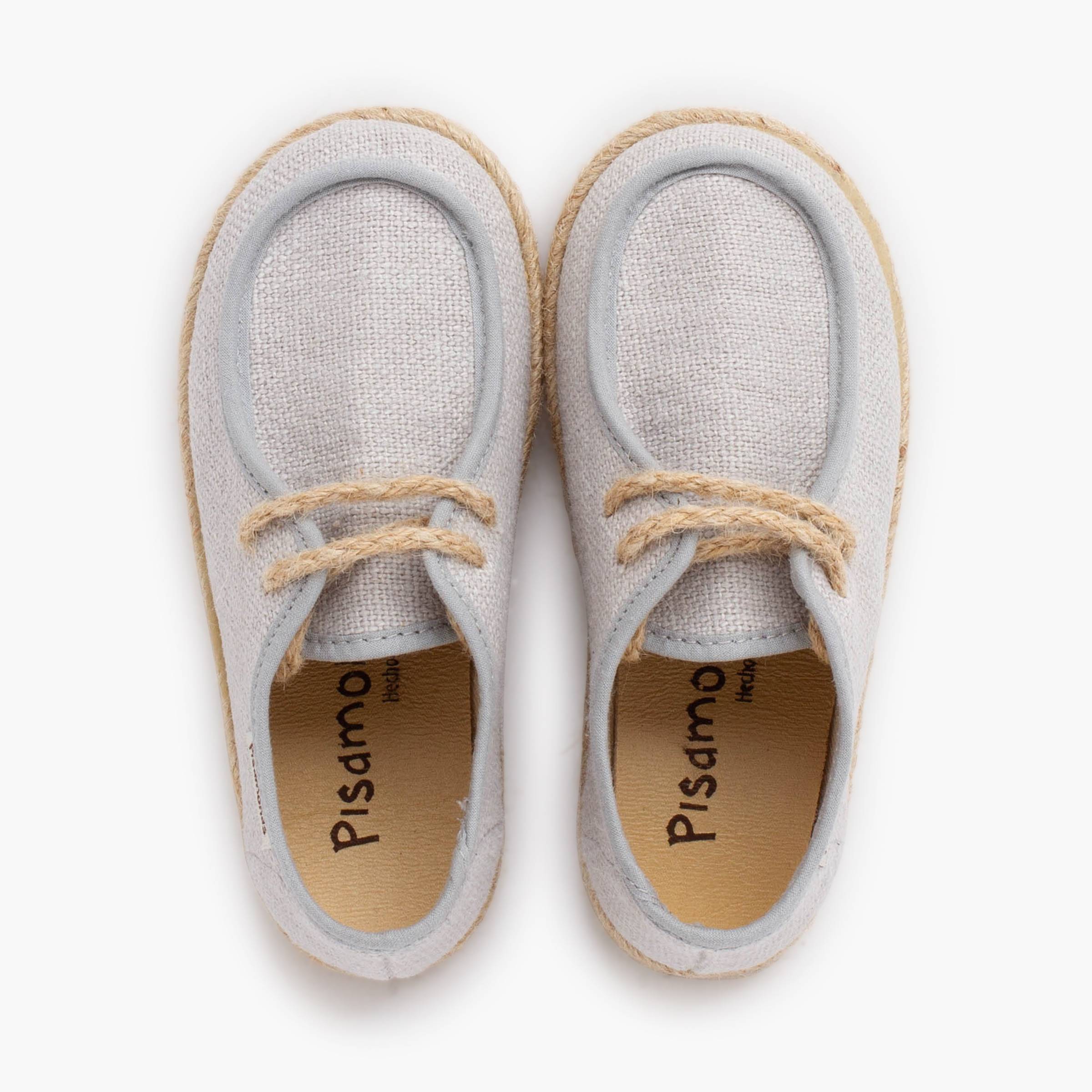 Boys’ wallaby-style boat shoes jute Pearl