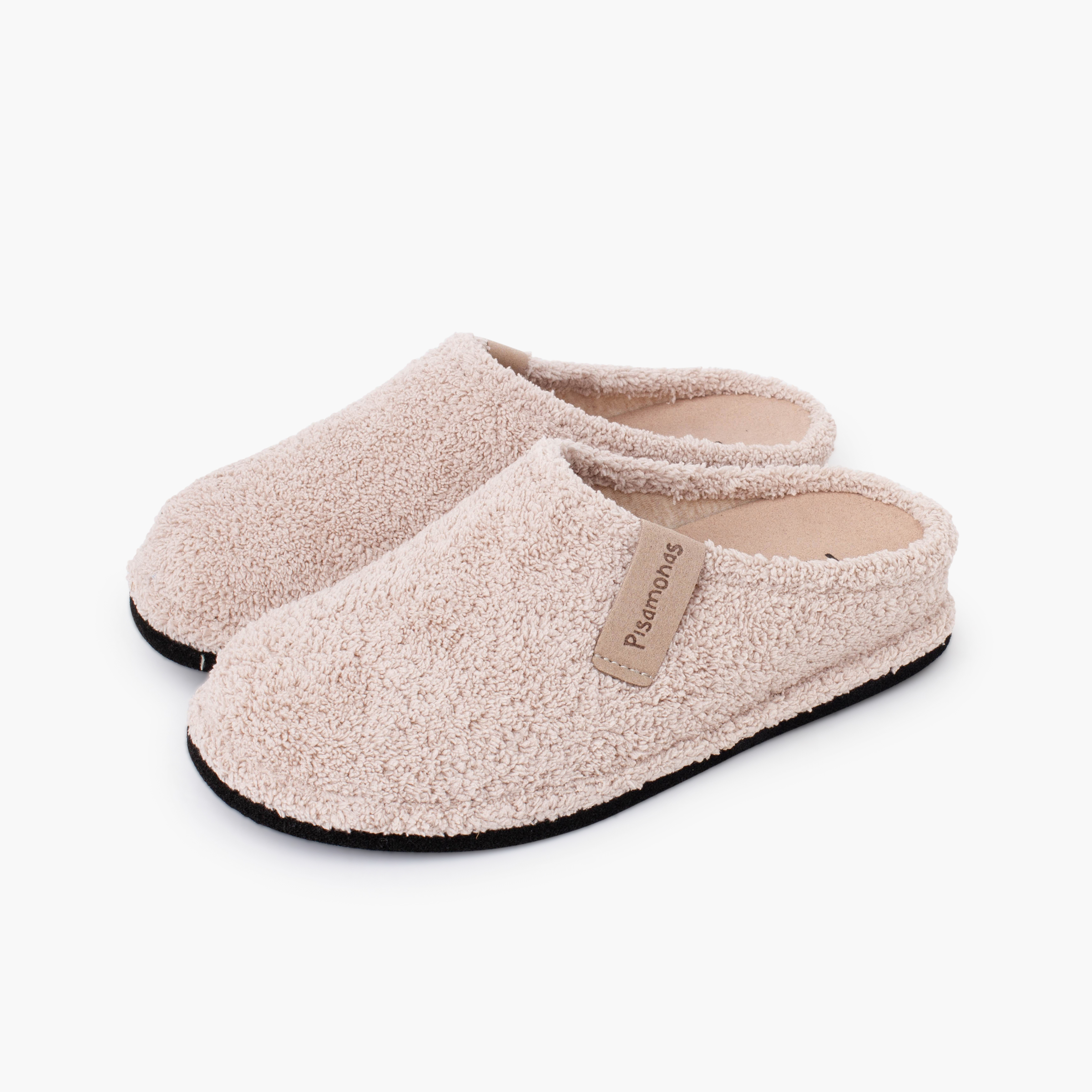 Terry cloth clog-style slippers Off-White