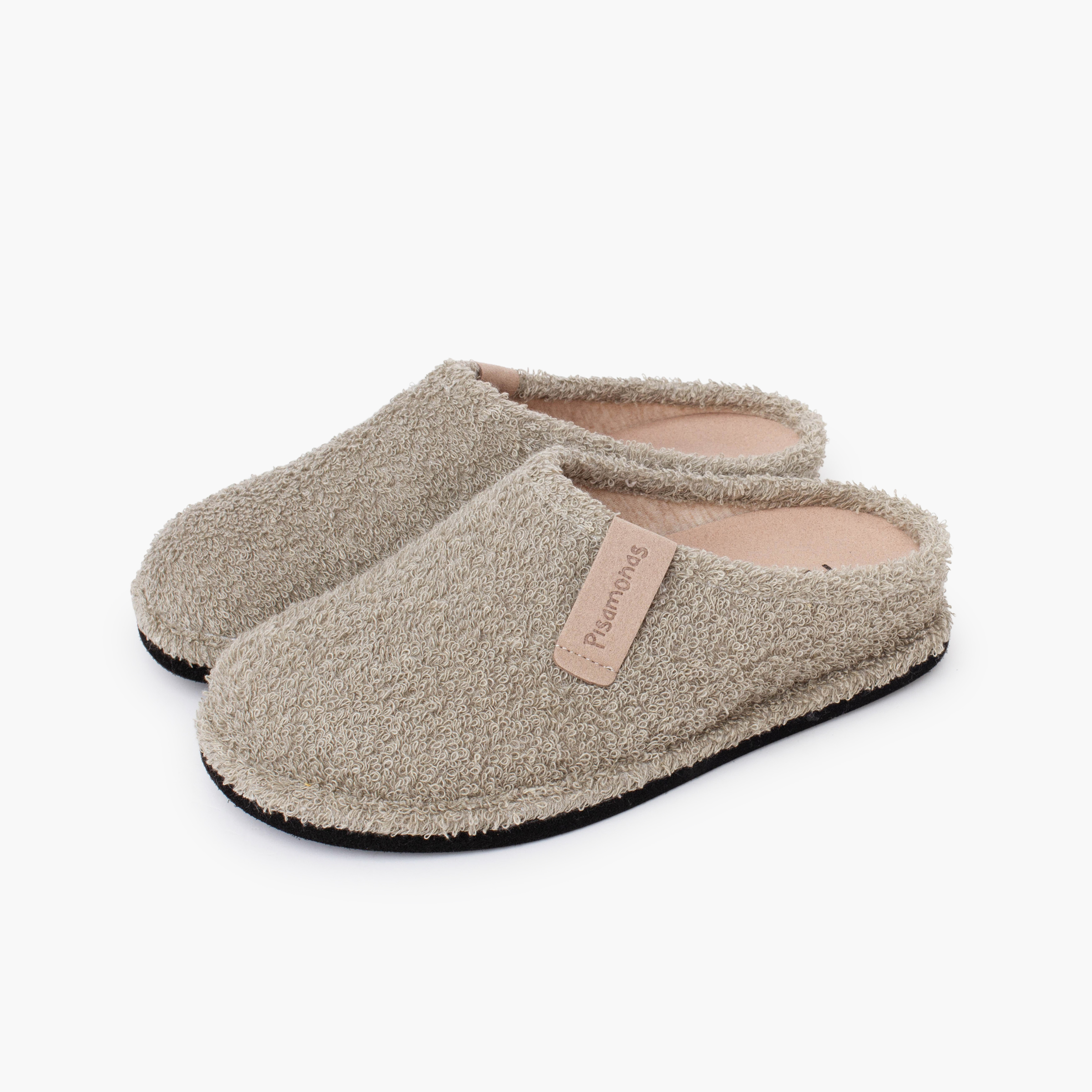 Terry cloth clog-style slippers Dry Green