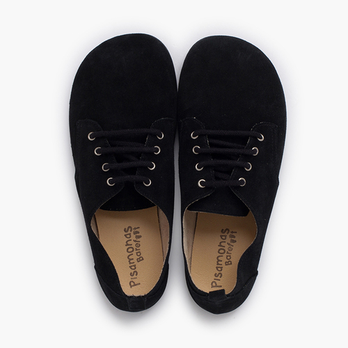 Barefoot suede lace-up blucher shoes Black