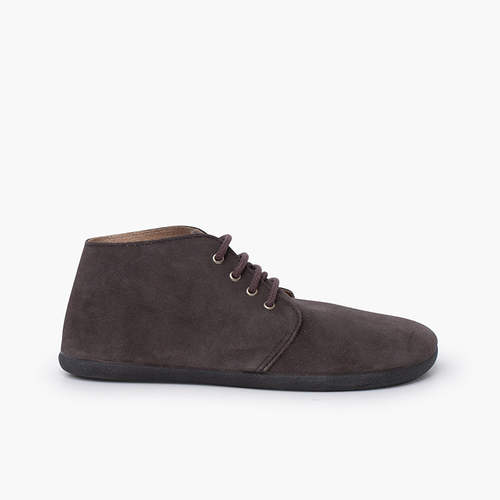 Barefoot suede lace-up boots Grey