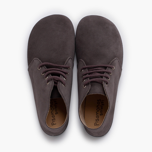 Barefoot suede lace-up boots Grey
