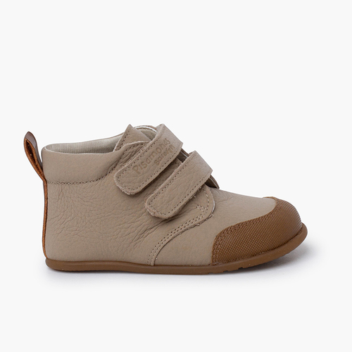 Children’s barefoot leather boots reinforced toe Sand