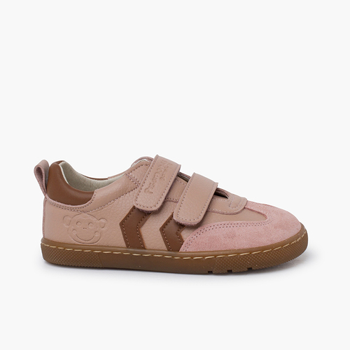 Kids’ Barefoot Trainers Side Stripes Pink