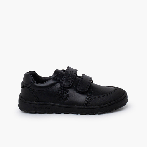 Garvalín Boys’ Barefoot School Trainers hook-and-loop fastening Black