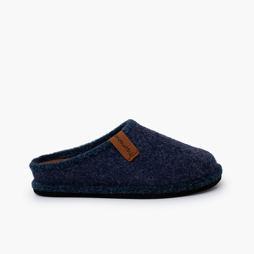 Kids’ felt clog slippers larger sizes Navy Blue
