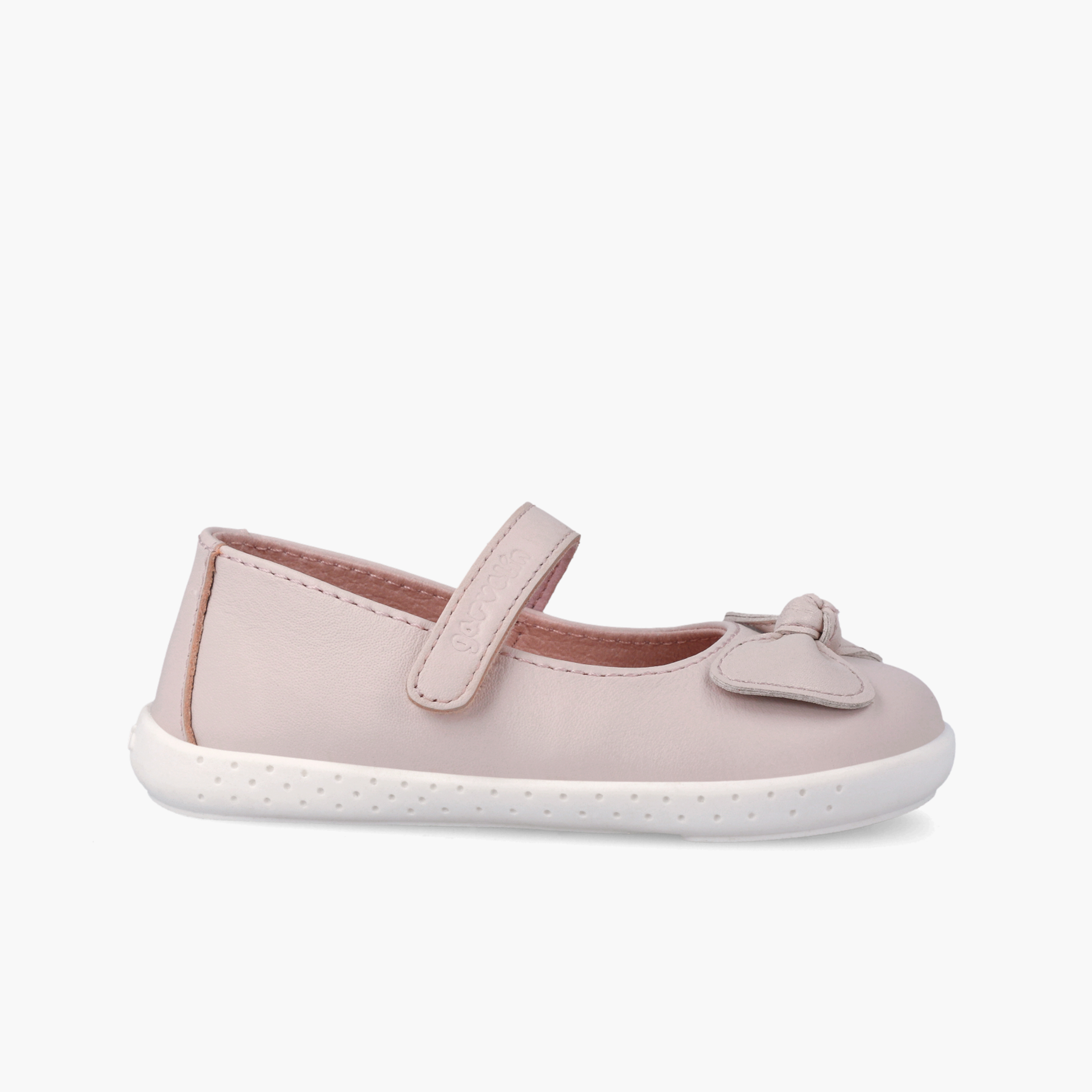Barefoot leather mary janes bow Pink