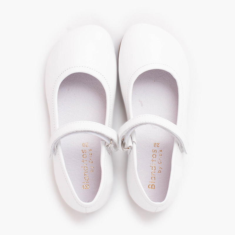 Blanditos Mary Janes matte finish White