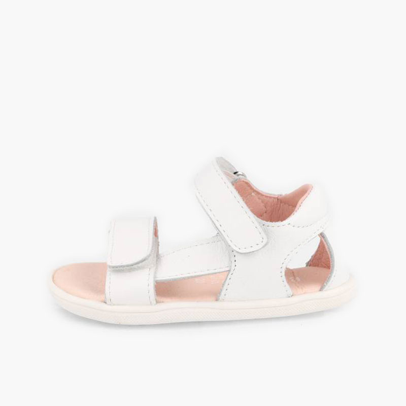 Blanditos first steps barefoot sandals side strap White