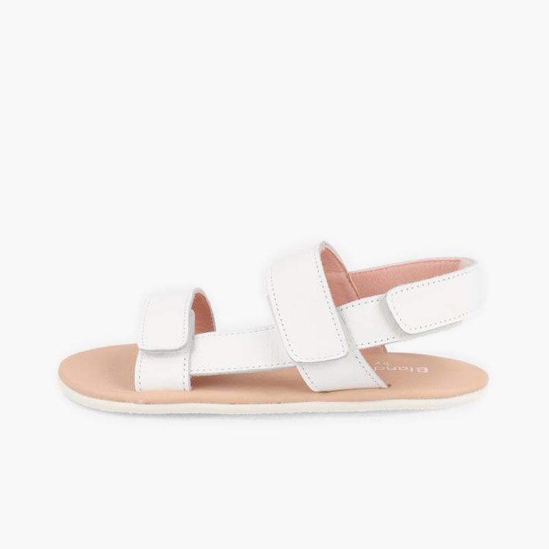 Blanditos girls’ barefoot sandals side strap White