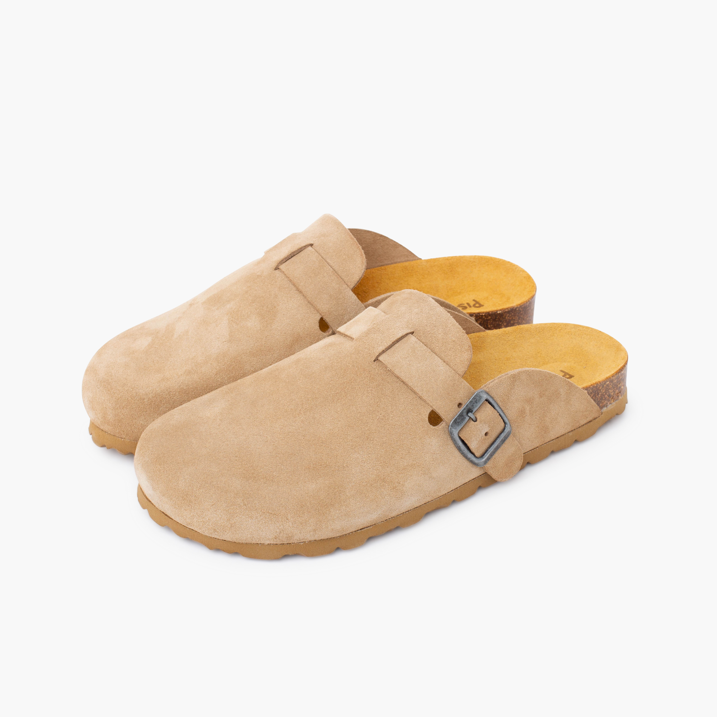 Women’s suede bio clogs Beige