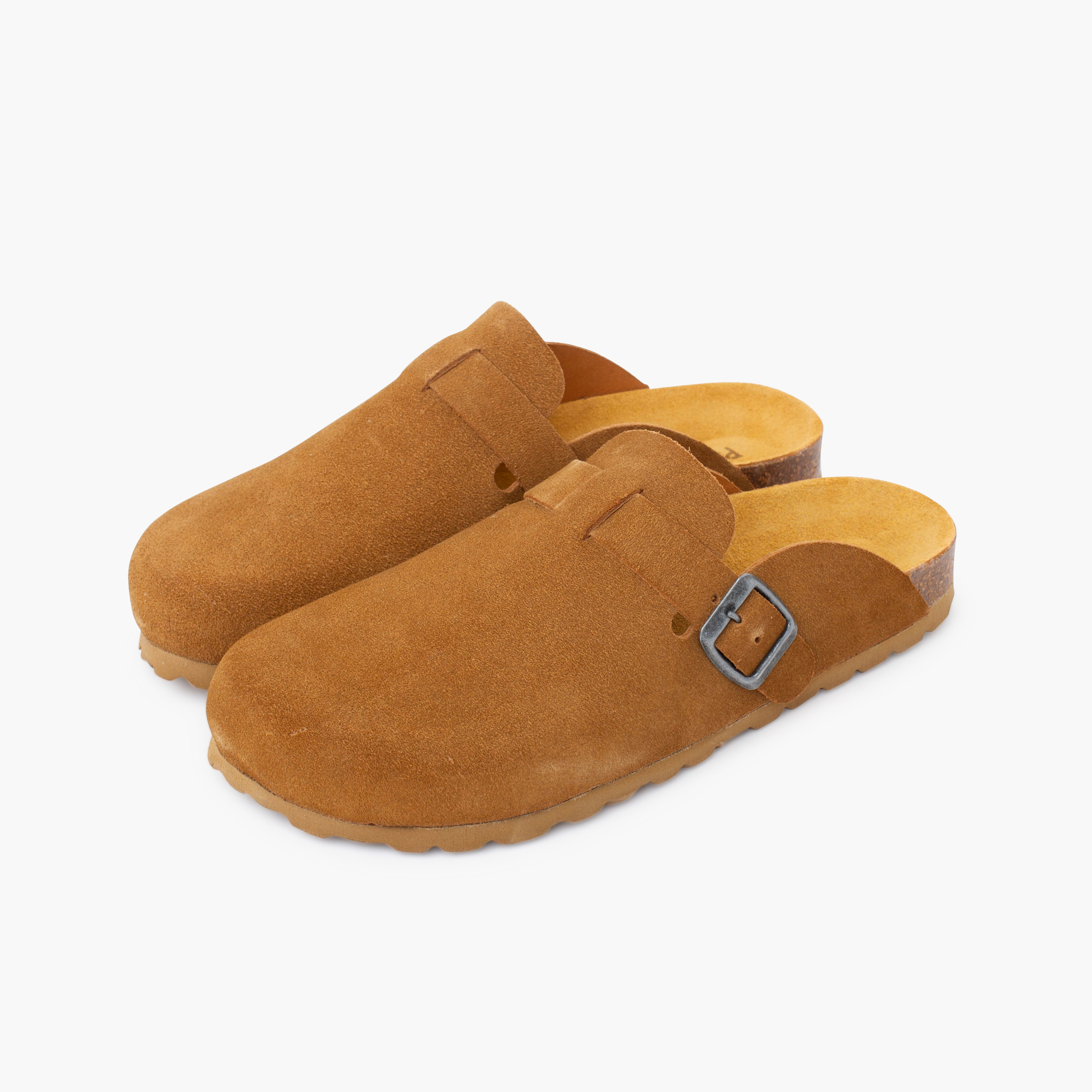 Women’s suede bio clogs Camel