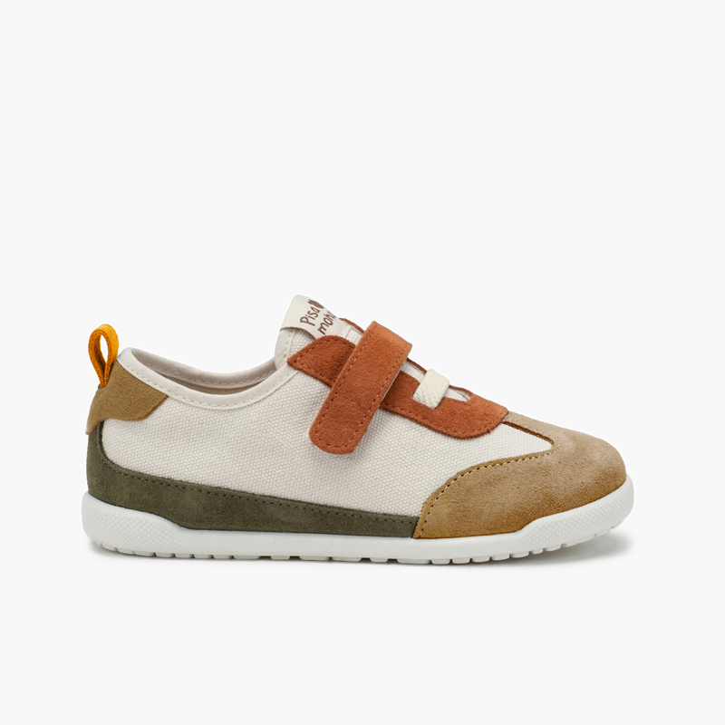 Barefoot trainers elastic laces and hook-and-loop combi