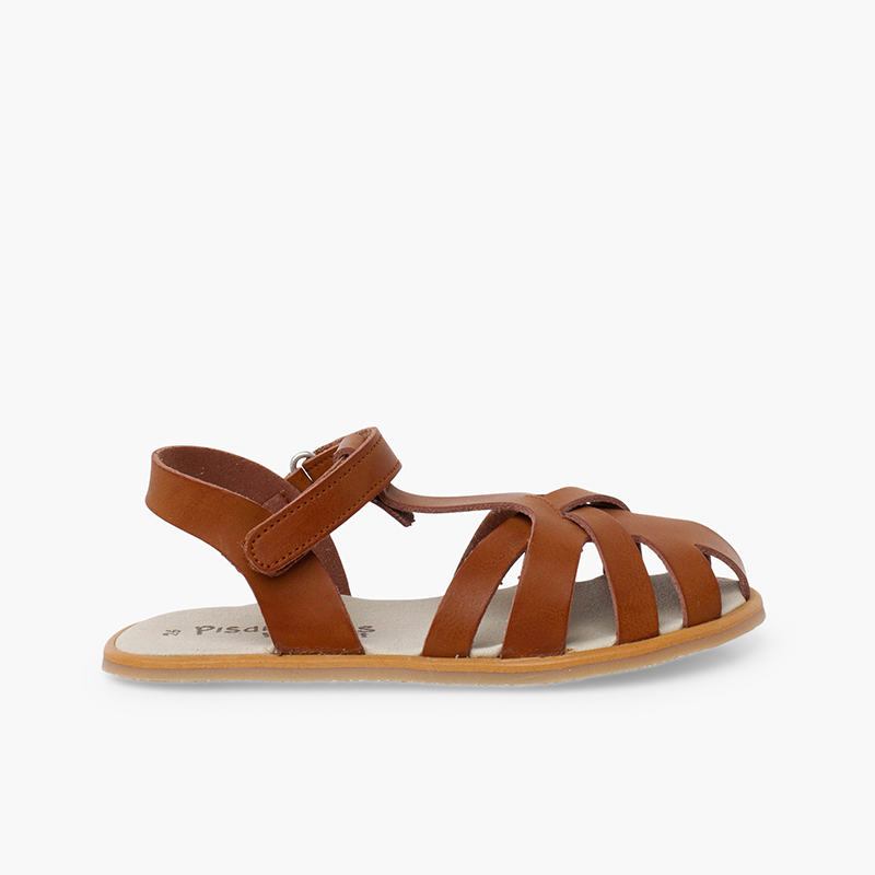 Barefoot closed sandals nappa leather Leather