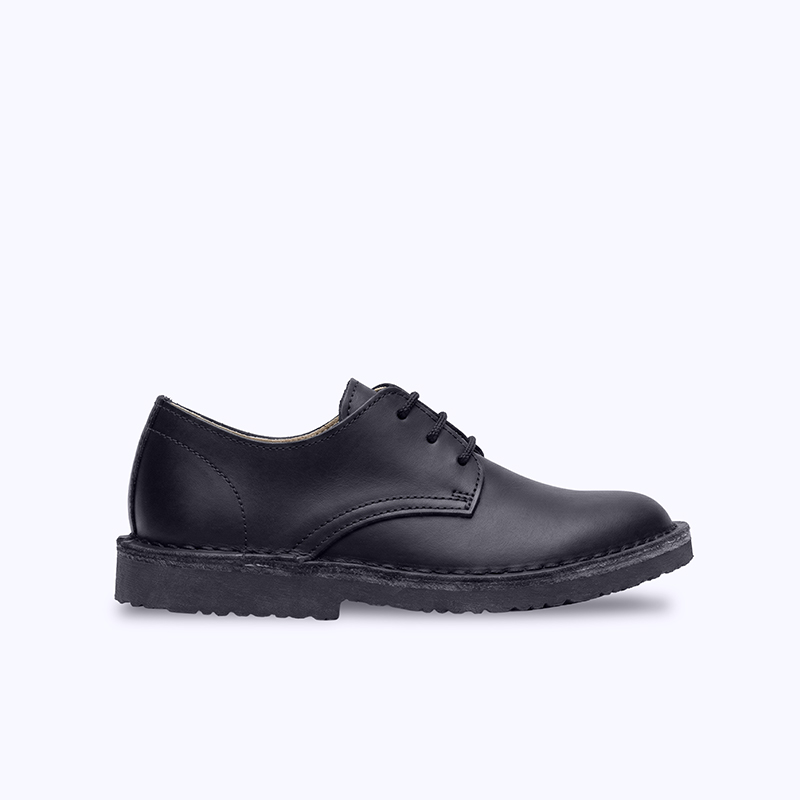 Smart leather blucher shoes for boys Navy Blue