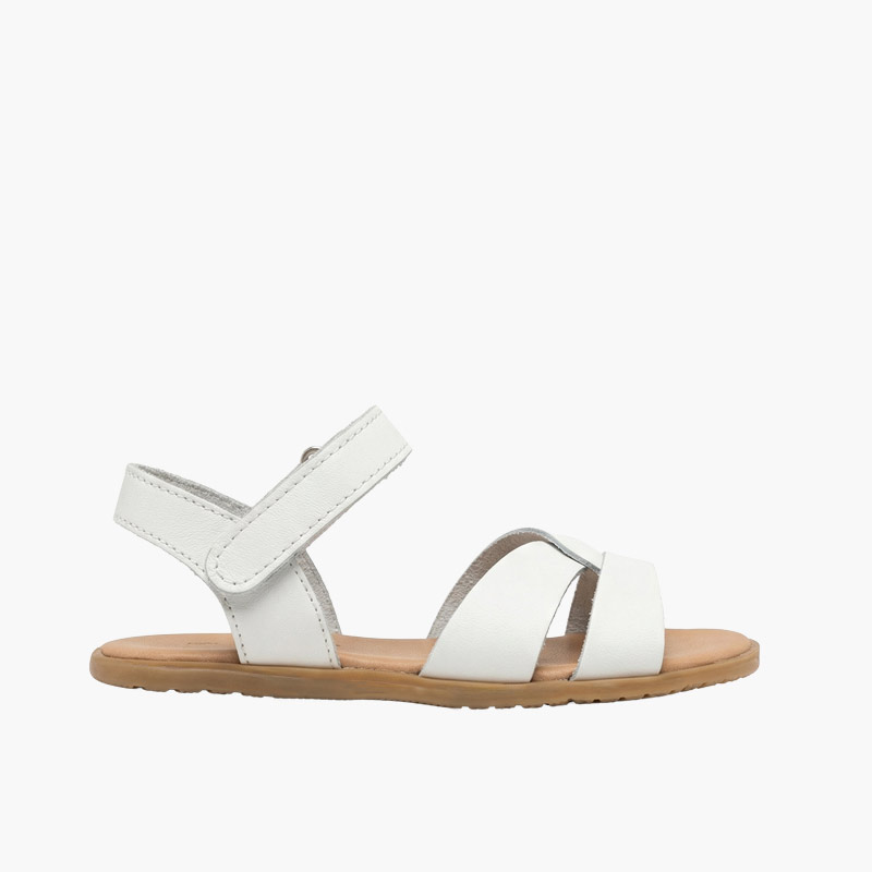 Girls’ barefoot sandals with woven upper White