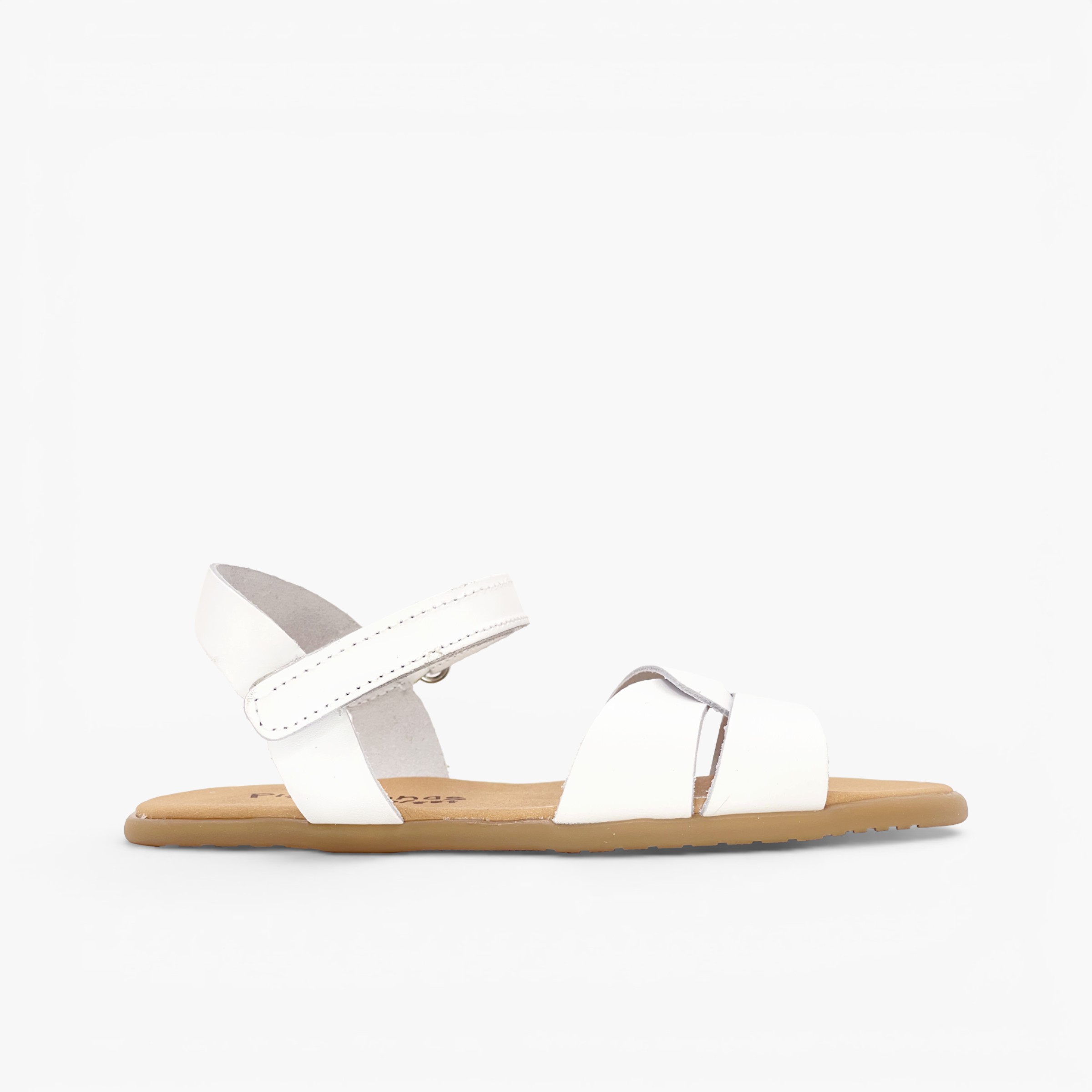Girls’ barefoot sandals with woven upper White