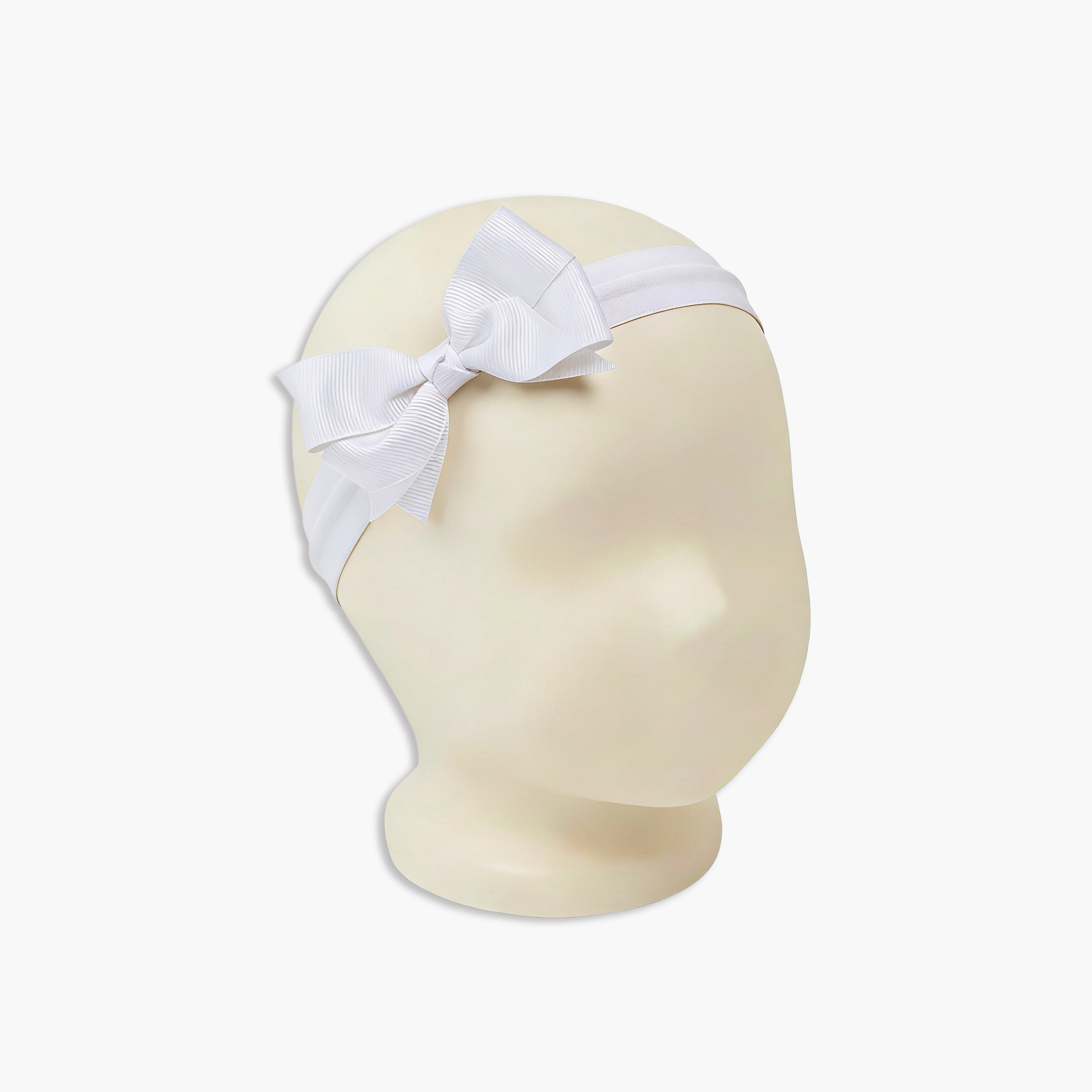 Elastic headband with bow White