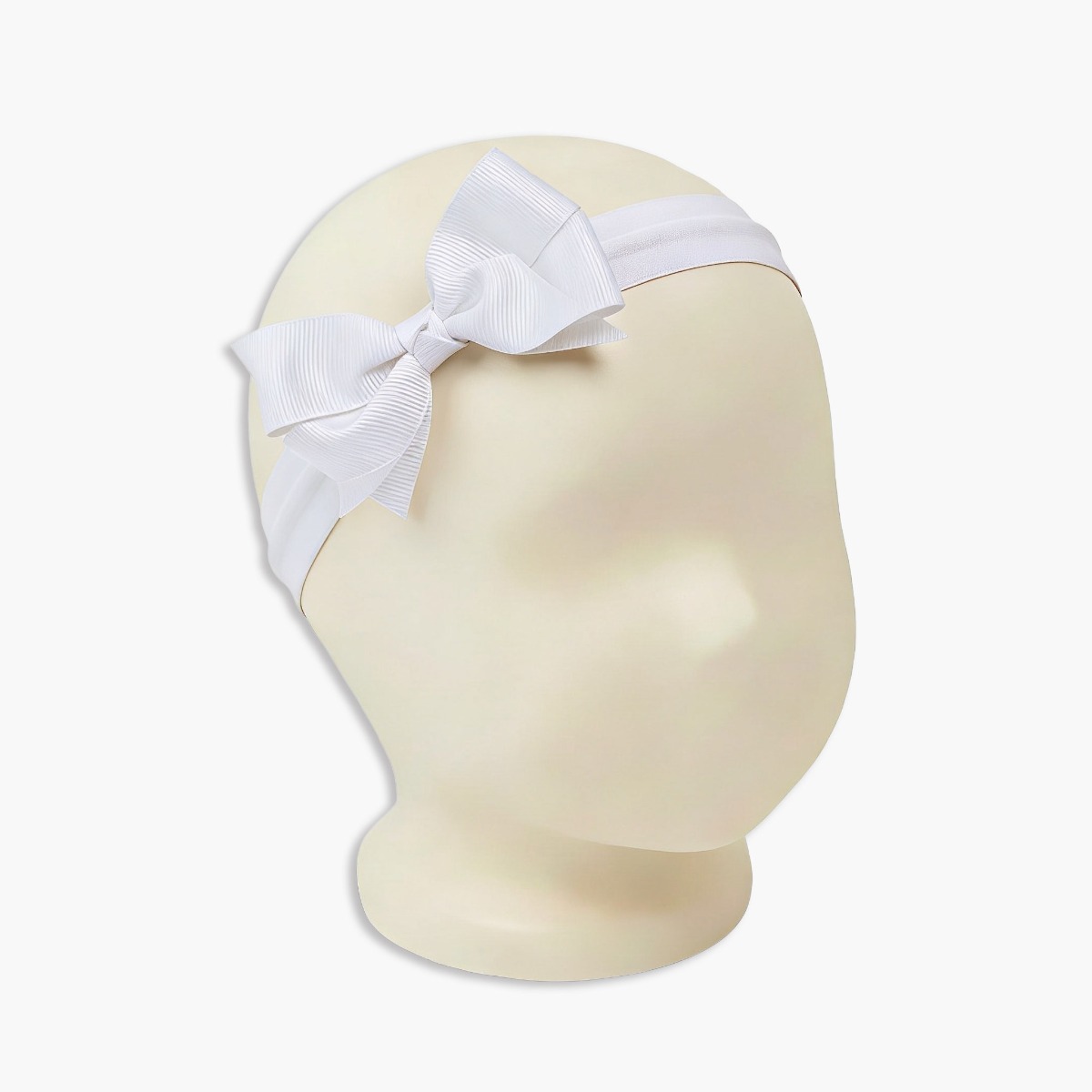 Elastic headband with bow White