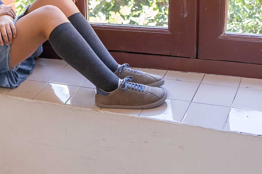 Barefoot suede trainers contrast laces