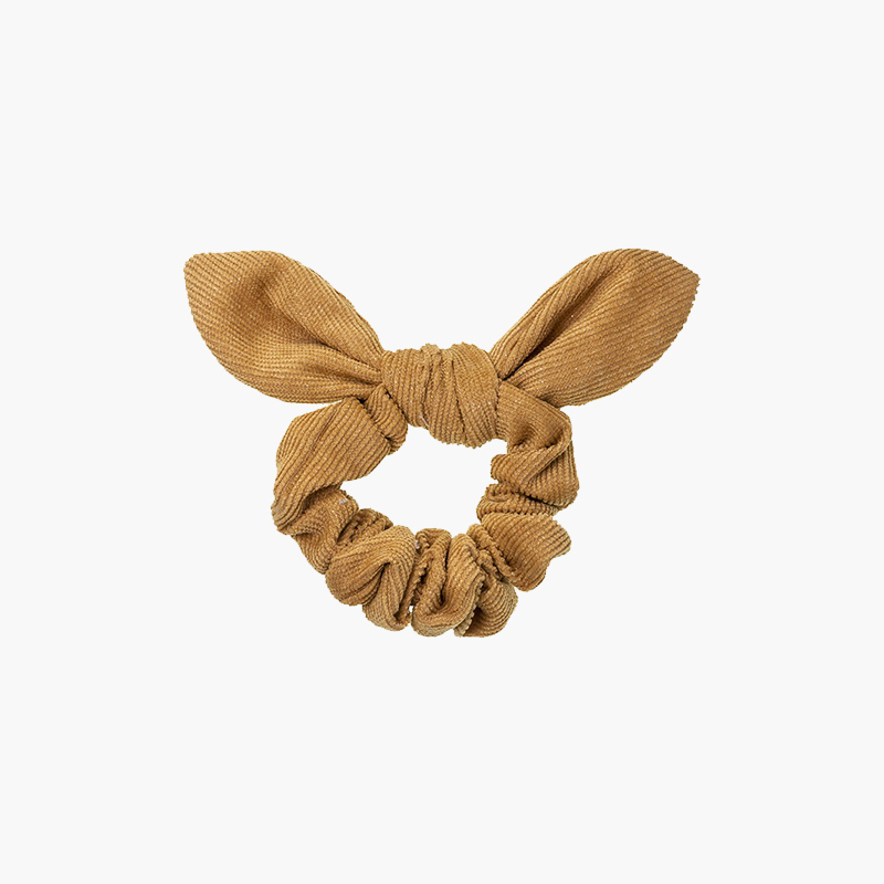 Glitter micropana scrunchie with bow Mustard