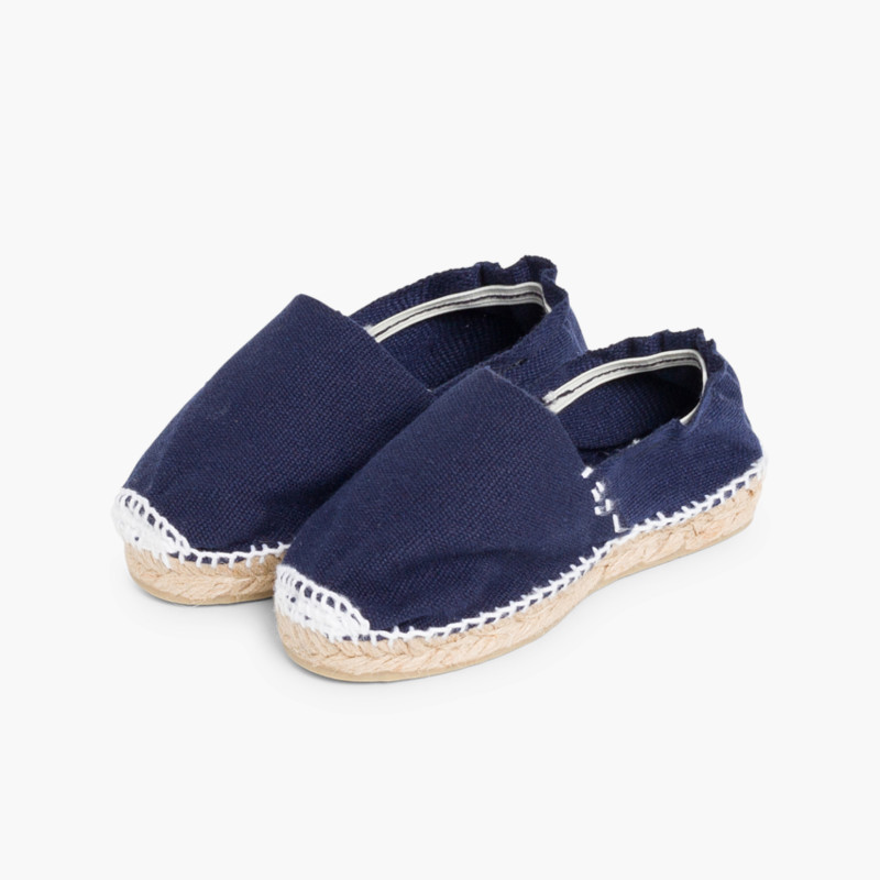 Kids Espadrilles with Elastic Band Blue