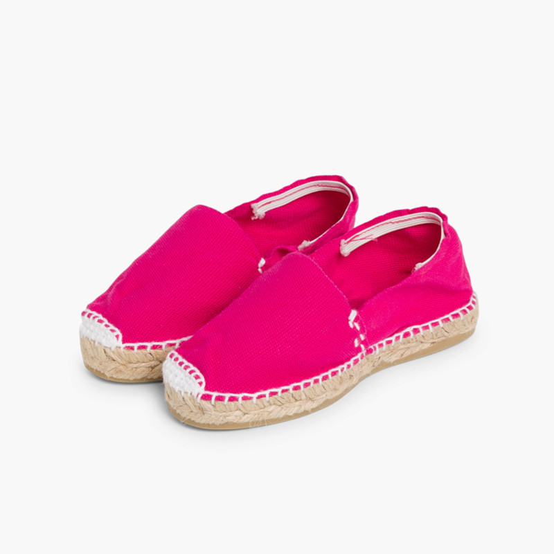 Kids Espadrilles with Elastic Band Fuchsia