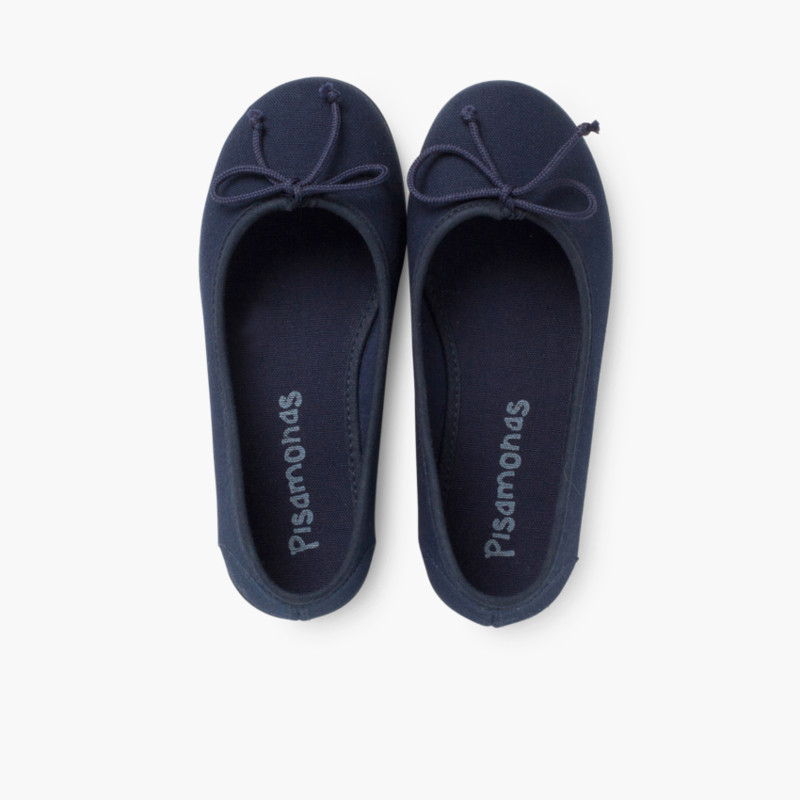 Canvas Ballerina Flats  Navy Blue