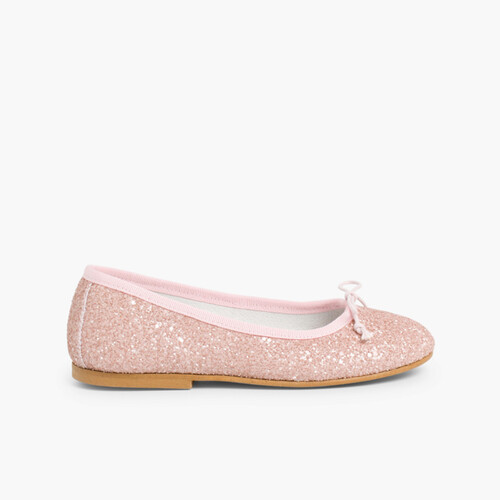 Girls & Womens Glitter Ballerina Shoes Pink