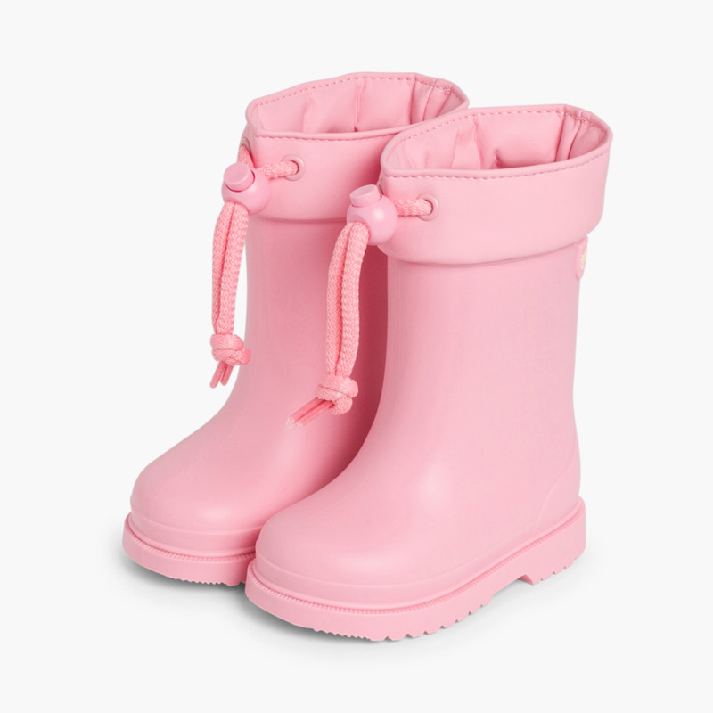 Little Children Wellies with Adjustable Top by Igor Pink