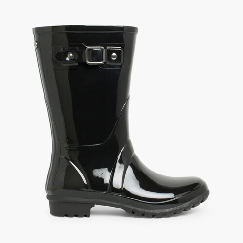 Mini Glow Wellington Boots for Women Black