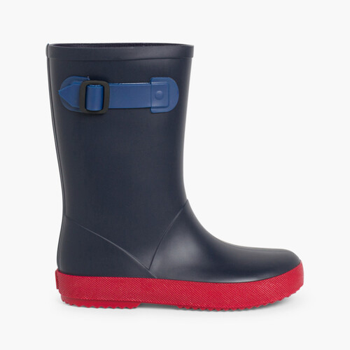 Splash Tricolour Wellies for Kids Navy Blue