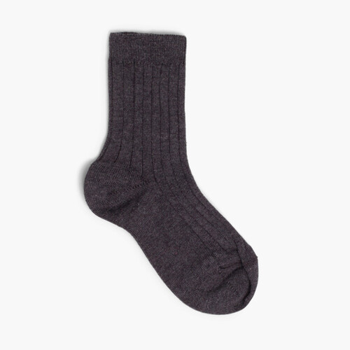 CONDOR Short Ribbed Socks Anthracite