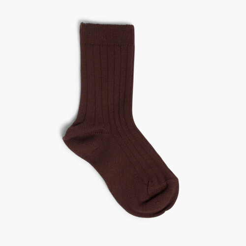 CONDOR Short Ribbed Socks Brown