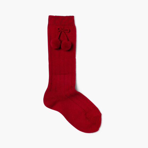 CONDOR Pom Pom Baby Socks  Grape