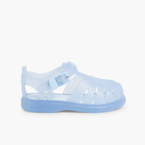 Plain Jelly Sandals Sky Blue